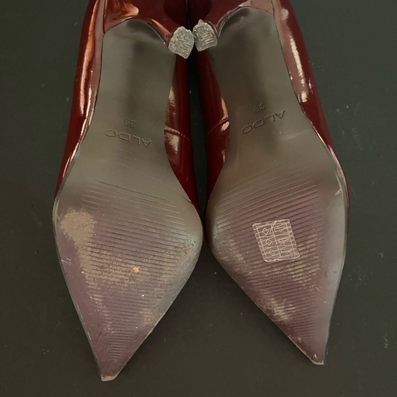 Aldo patent leather heels I Color: burgundy I Size:  39 (8.5) - Picture 7 of 7